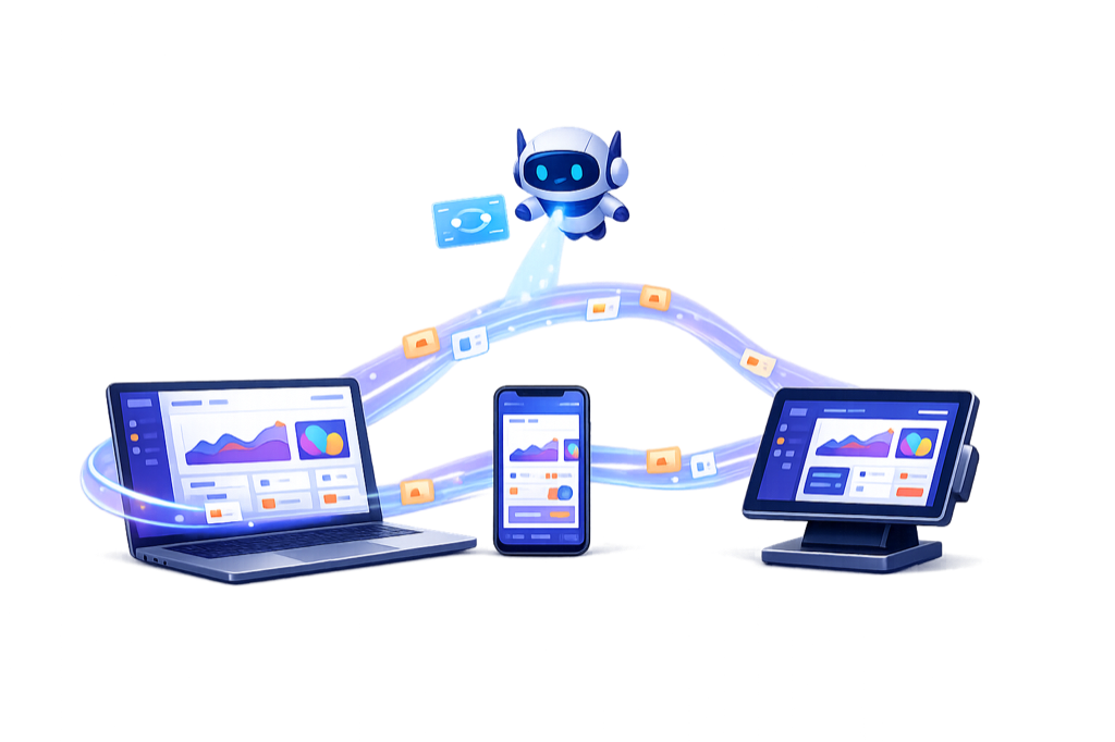 Webapp, mobile, tablet — dữ liệu chung